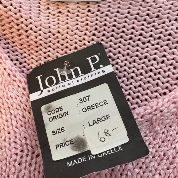 (3) John P. cardigan sweater & pullover L womens NWT Greece tan pink black - Picture 8 of 12